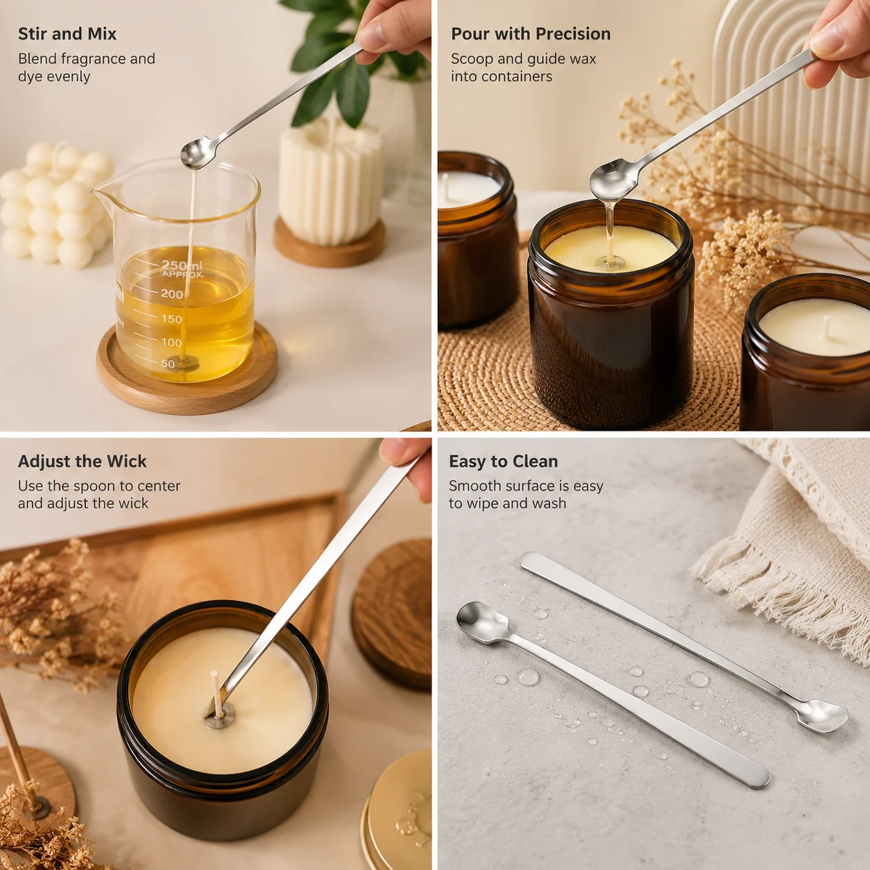 1/2PCS Stainless Steel Candle  - Candle Supplies Bulk ulasan dan harga