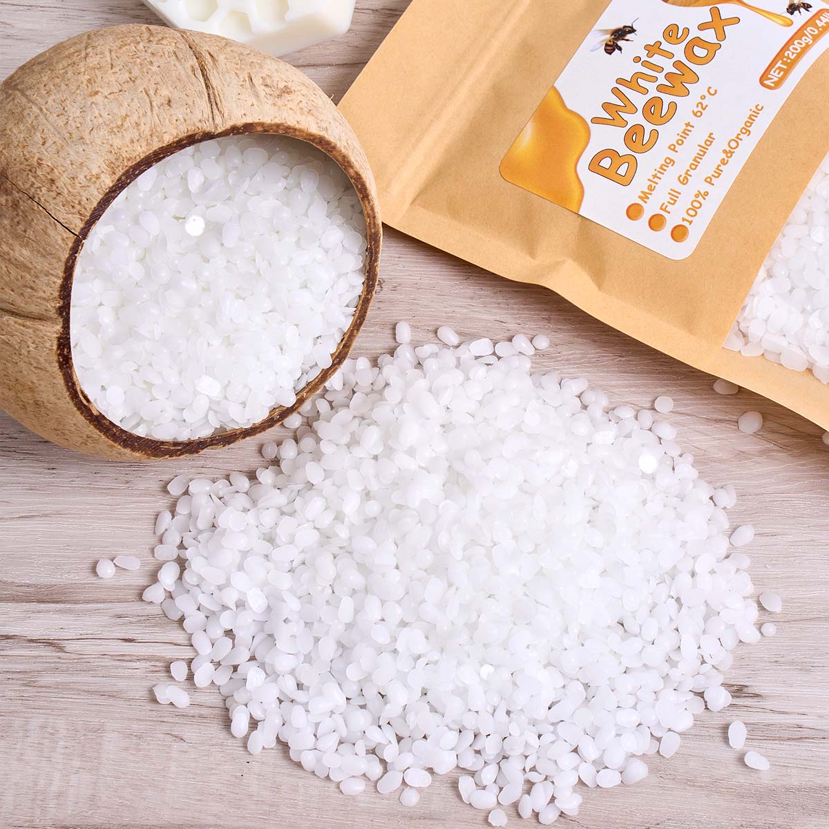 1000g White Beeswax DIY Candle - Candle Supplies Bulk ulasan dan harga