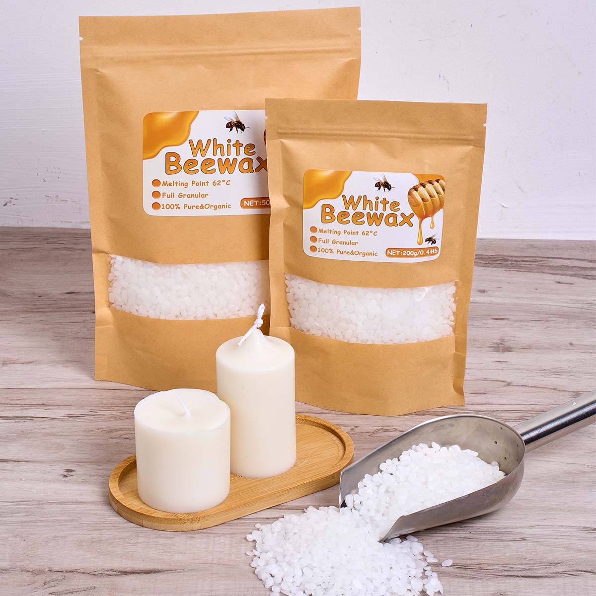 1000g White Beeswax DIY Candle - Candle Supplies Bulk ulasan dan harga