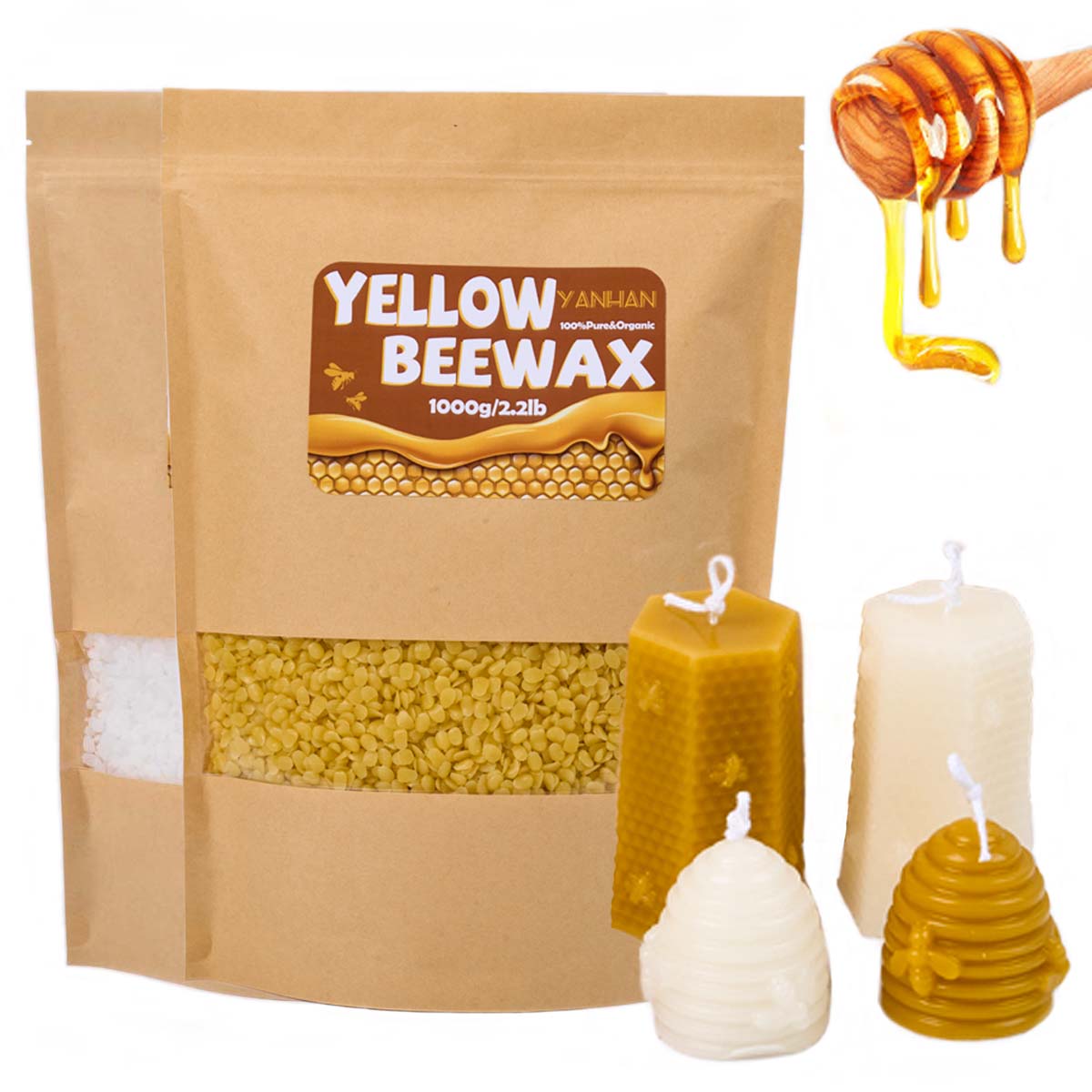1000g Pure Natural Granular Wh - Candle Supplies Bulk ulasan dan harga